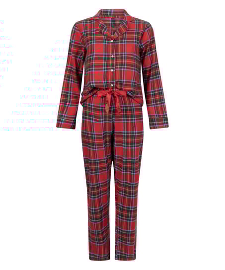Flannel Pyjama Set, Red