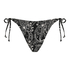 Paisley Brazilian tanga bikini bottoms, Black
