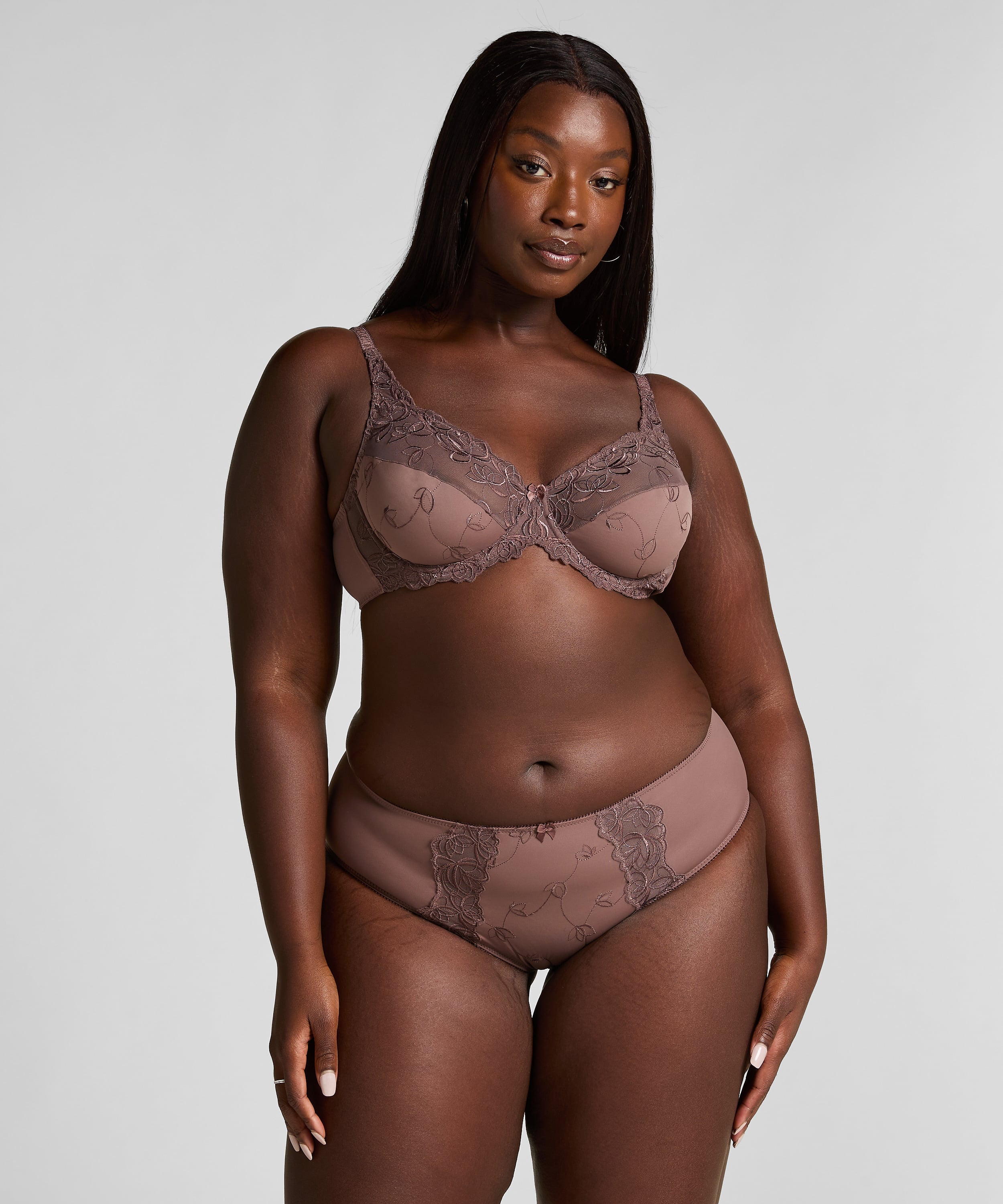 Diva Non-Padded Underwired Bra, Brown, main