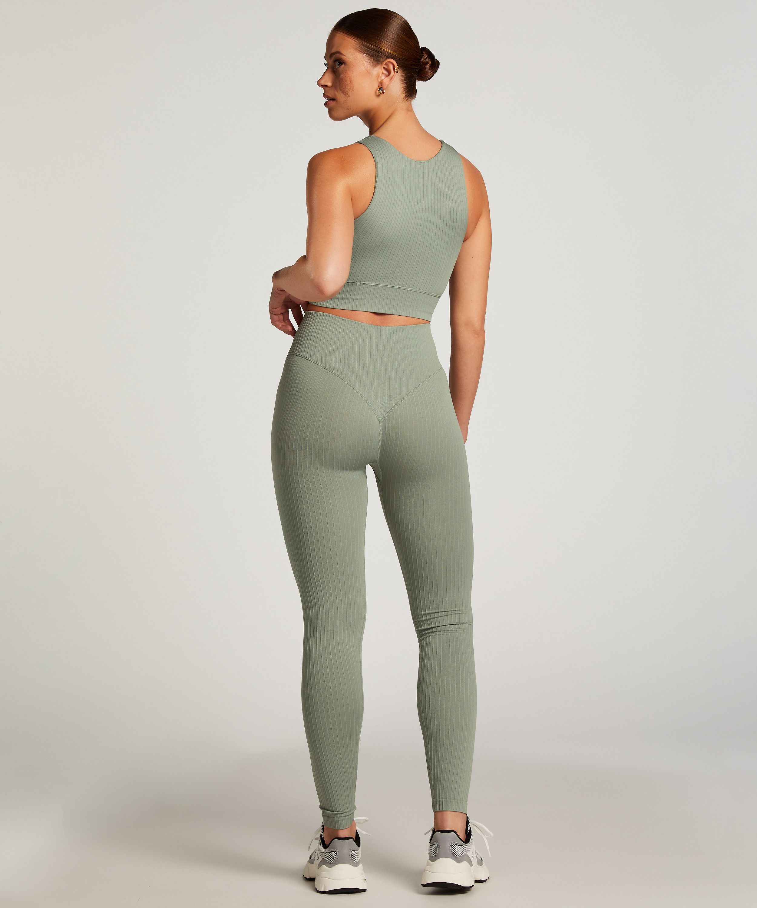 HKMX Seamless Sports Bra, Green, main