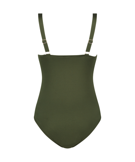 Scallop swimsuit, Green