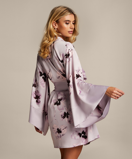 Satin Kimono, Purple