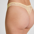 Lace Back Invisible Thong, Yellow