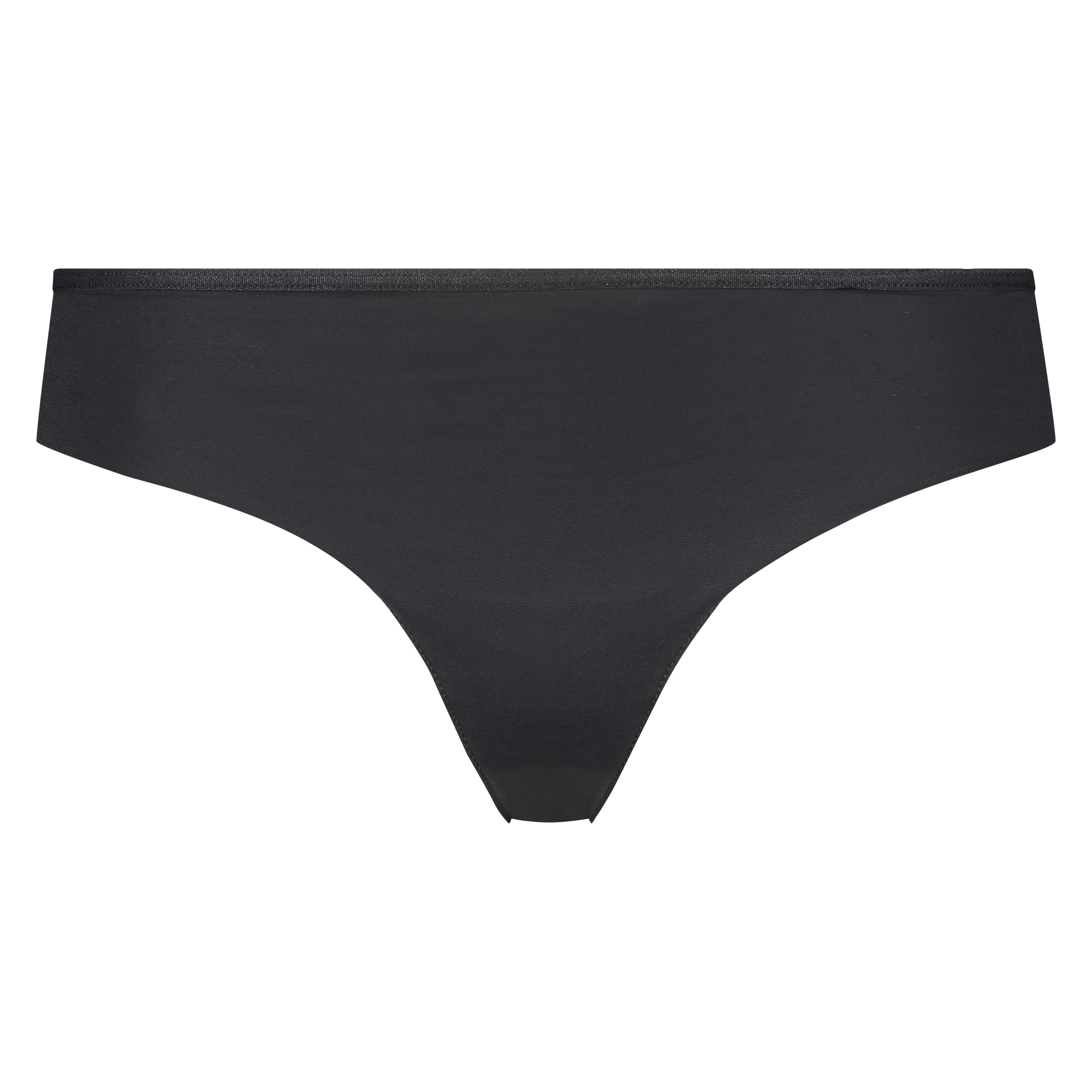 Lace Back Invisible Thong, Black, main