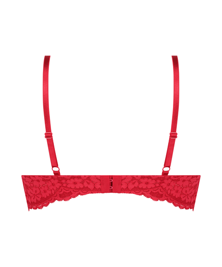 Rose Padded Underwired Bra, Red
