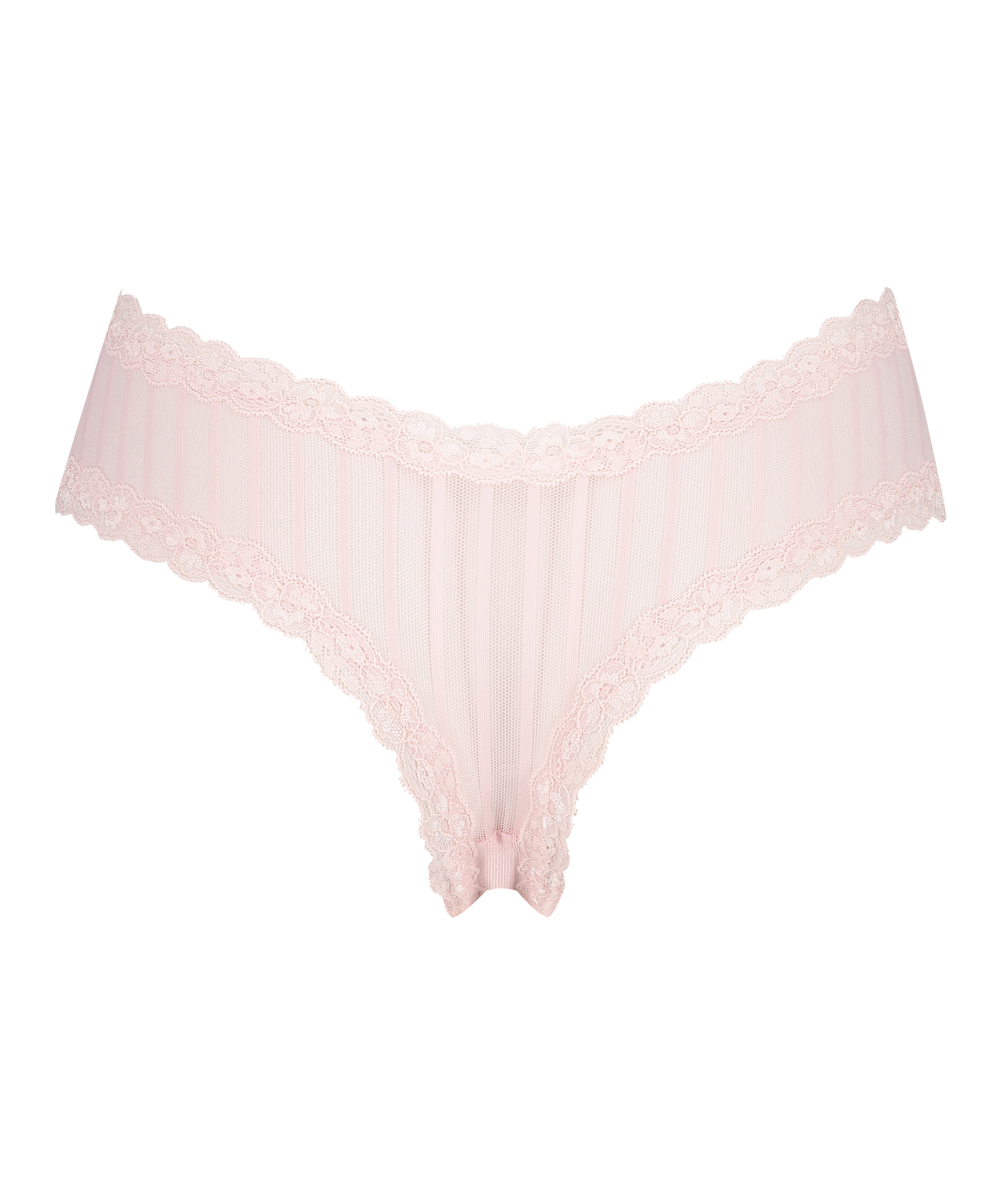 V-shaped Brazilian knickers mesh, Pink, main