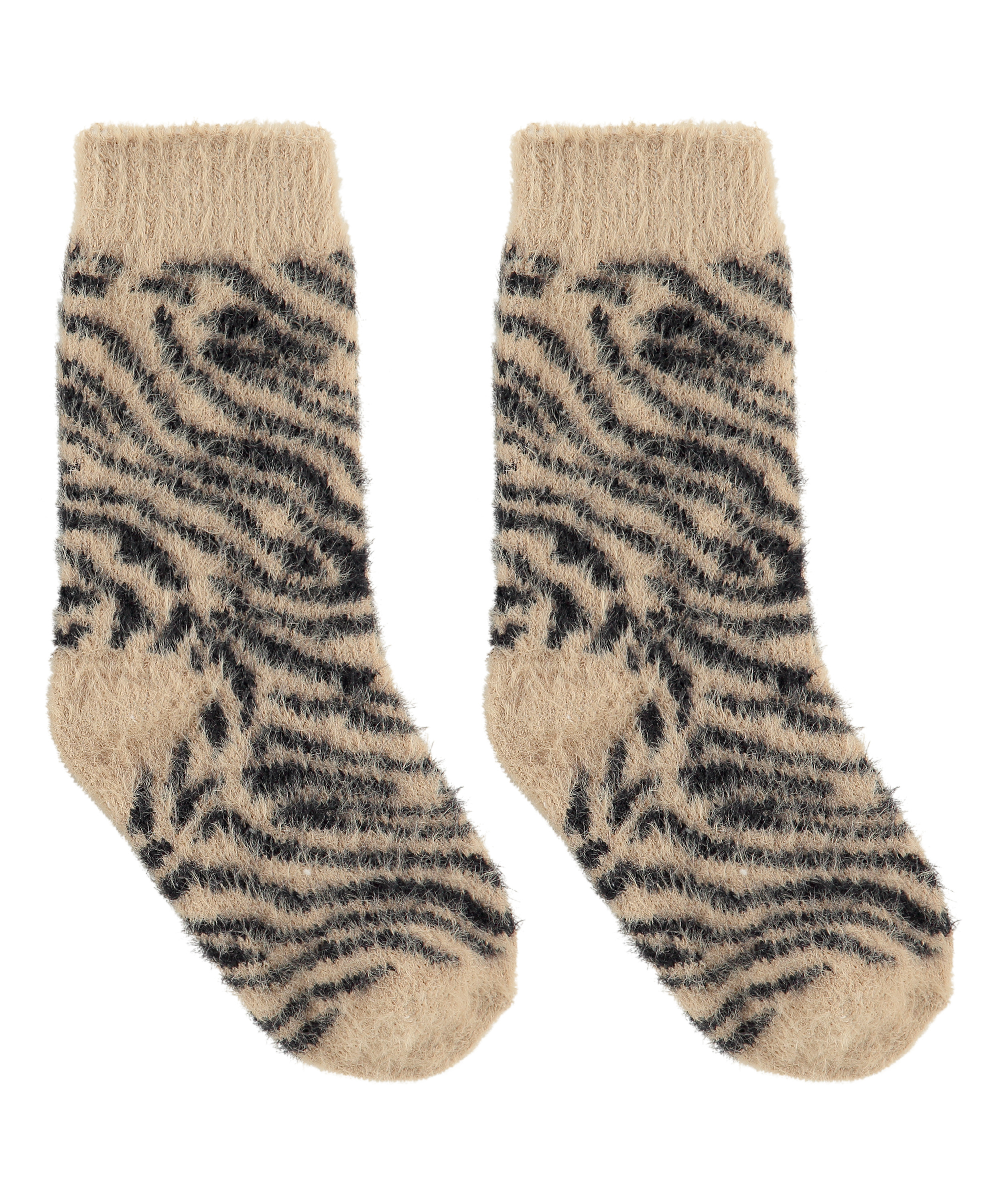 Fluffy Socks, Brown, main