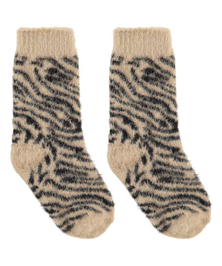 Fluffy Socks, Brown