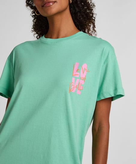 Round Neck Nightshirt, Green