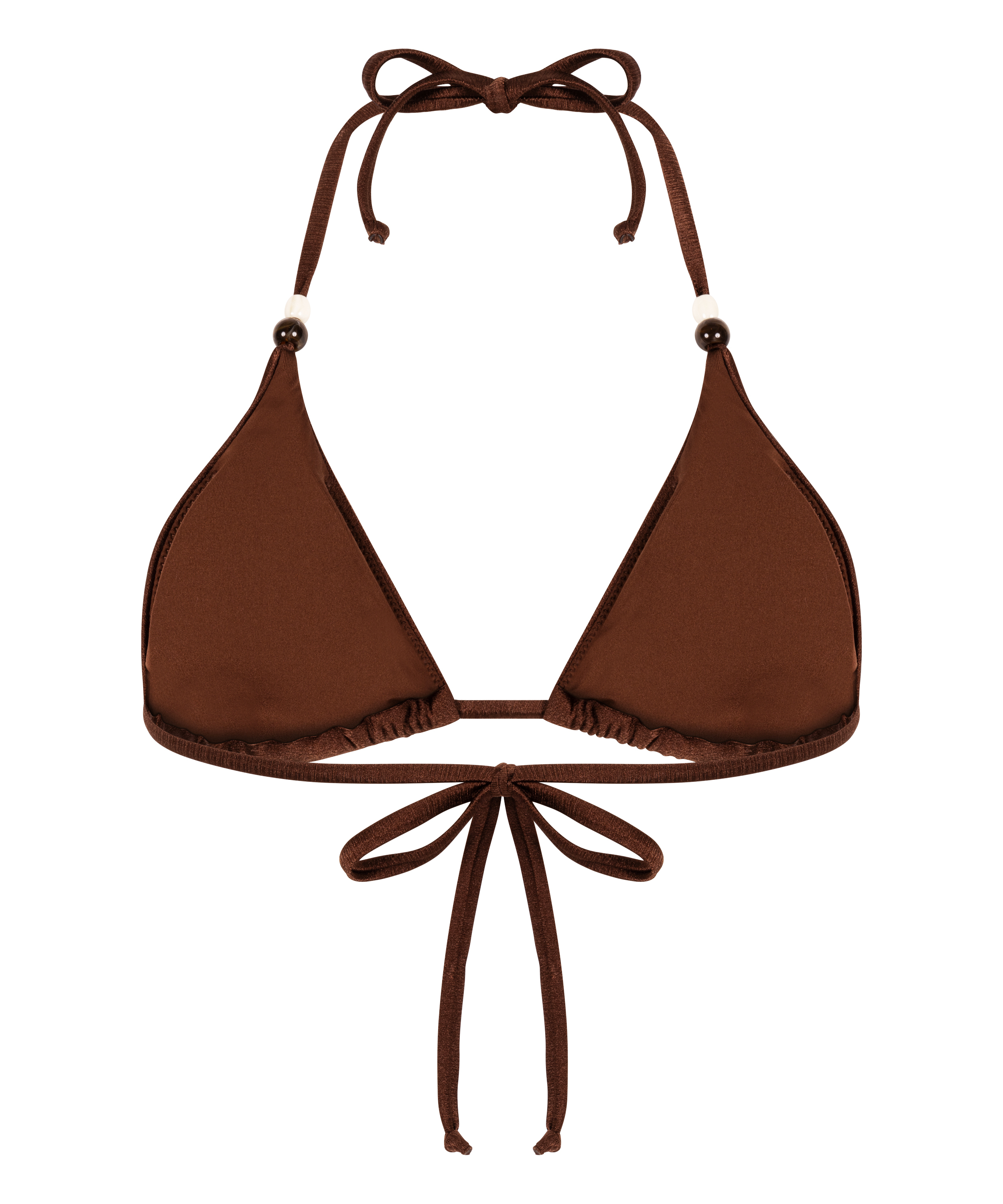 Kallua Triangle Bikini Top, Brown, main