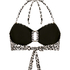 Bandeau Bikini Top Leopard, Black