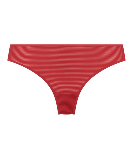 Invisible thong Stripe mesh, Red