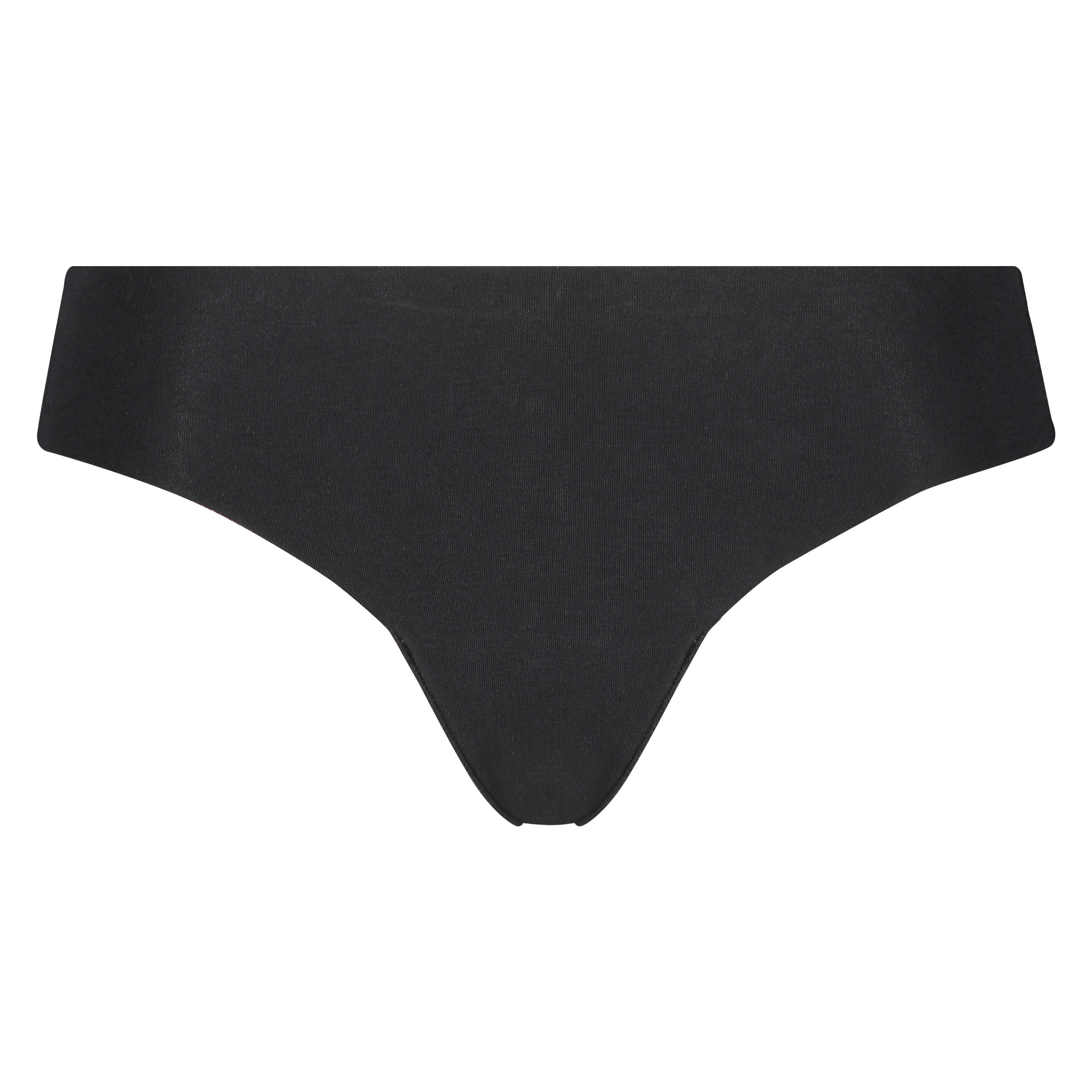 Invisible cotton thong, Black, main
