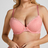 Marine Padded Push-Up Underwired Bra, Pink