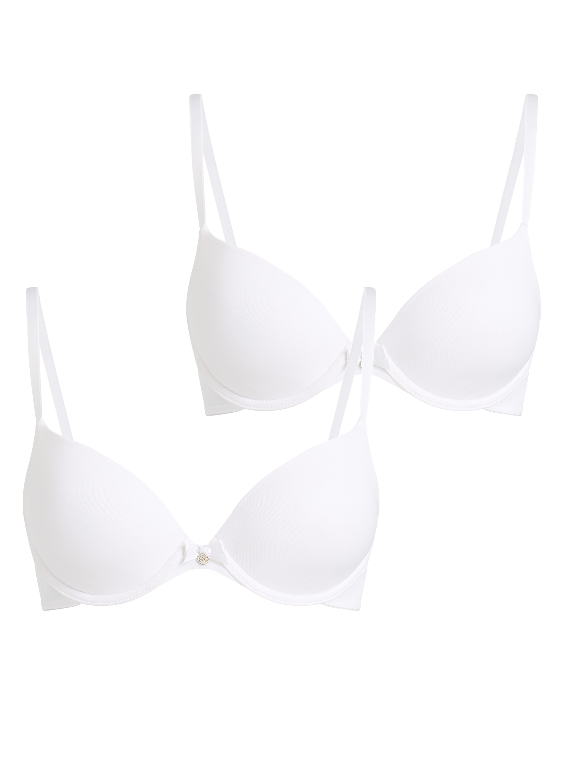 2-Pack Padded Underwired Bra, White, main