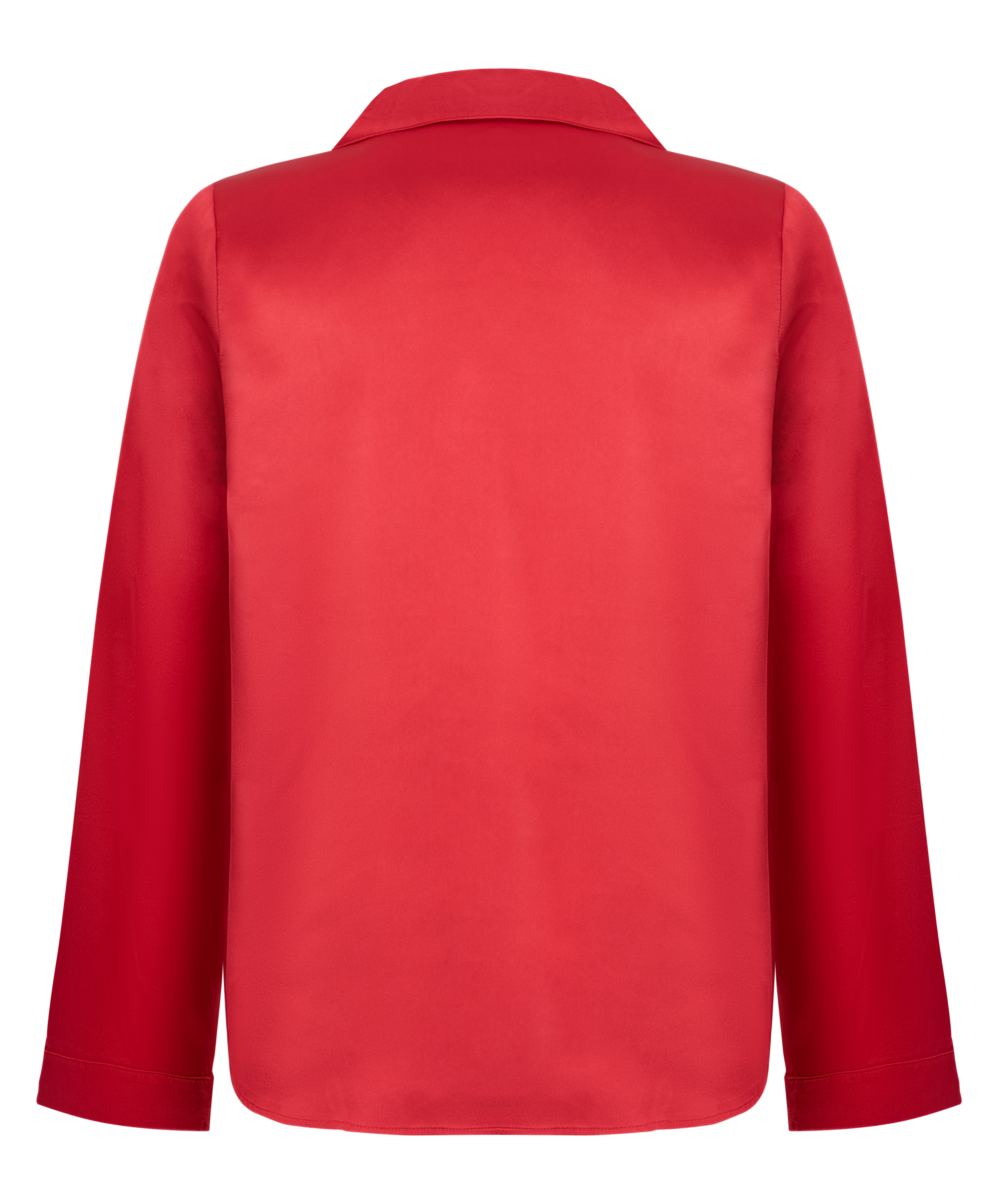 Satin Long-Sleeved Jacket, Red, main