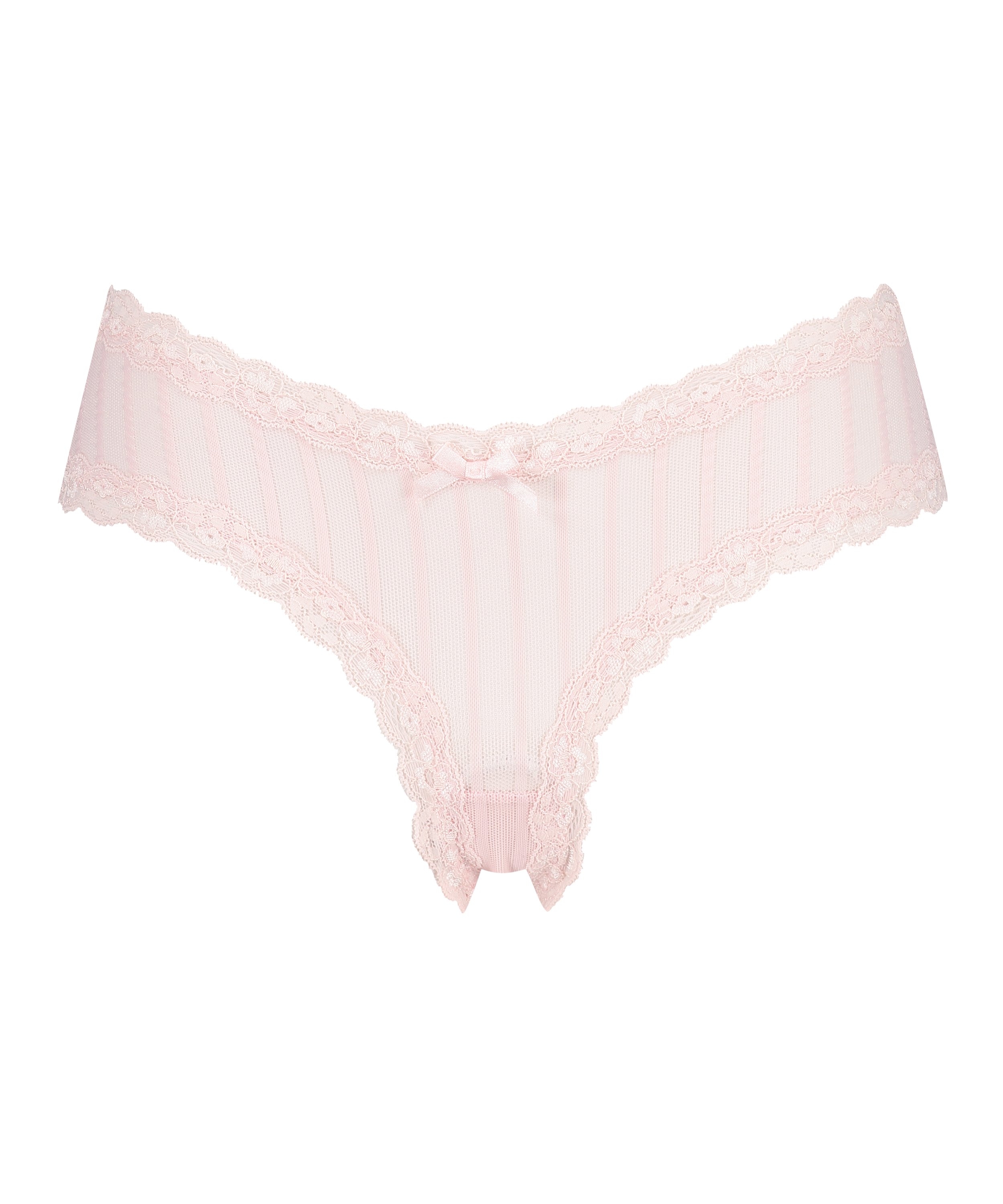 V-shaped Brazilian knickers mesh, Pink, main