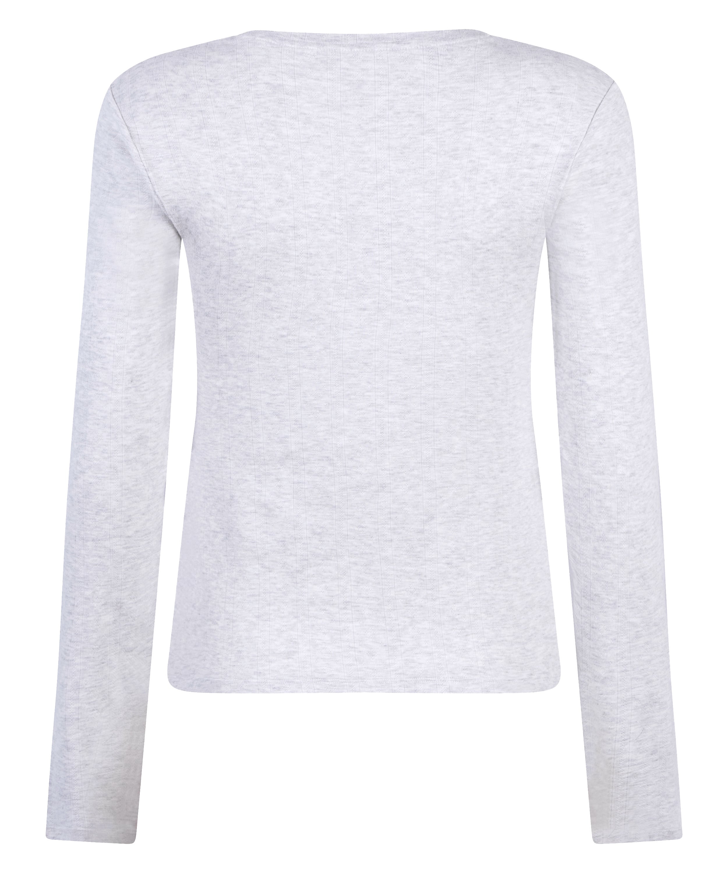 Long Sleeve Top Pointelle, Gray, main