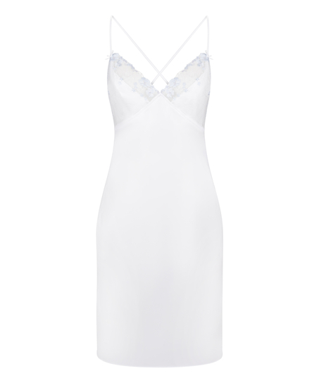 Peonie Slipdress Satin, White