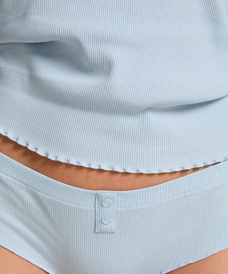 Renee Rib Brazilian Short, Blue