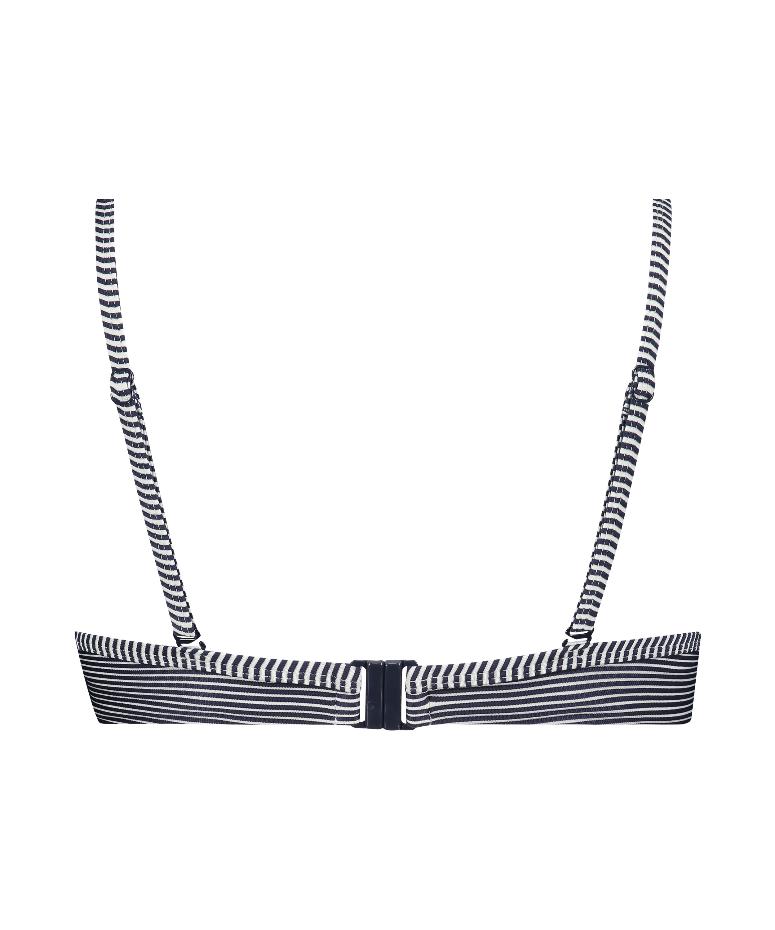 Ruffle non-padded underwired bikini top, Blue, main