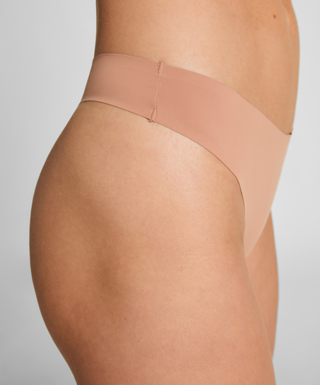 3-pack invisible thongs, Brown