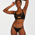 Duckie High Leg Tanga Thong, Black