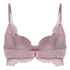Essie Padded Underwired Longline Bra, Purple