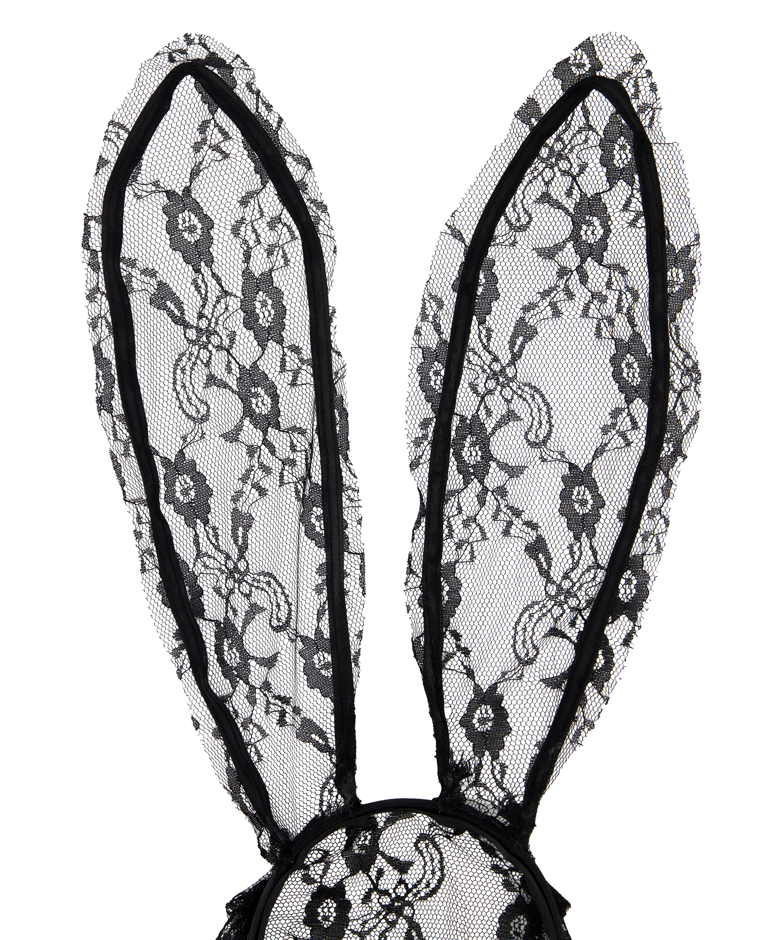 Bunny Lace Headband, Black, main