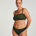 Lace Back Invisible Thong, Green