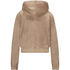 Velour hoodie jacket, Brown