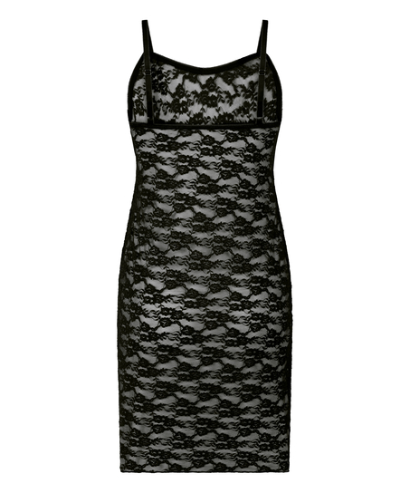 Slipdress Allover Lace, Black