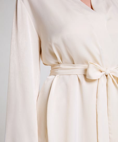 Satin Kimono, White
