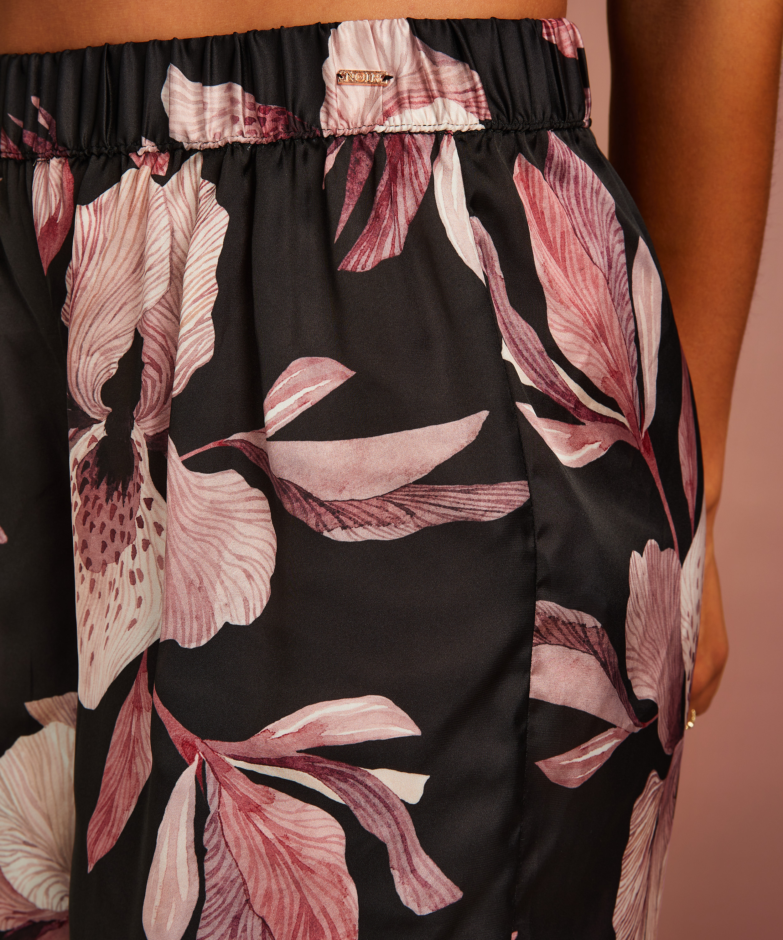 Palazzo Trousers, Black, main