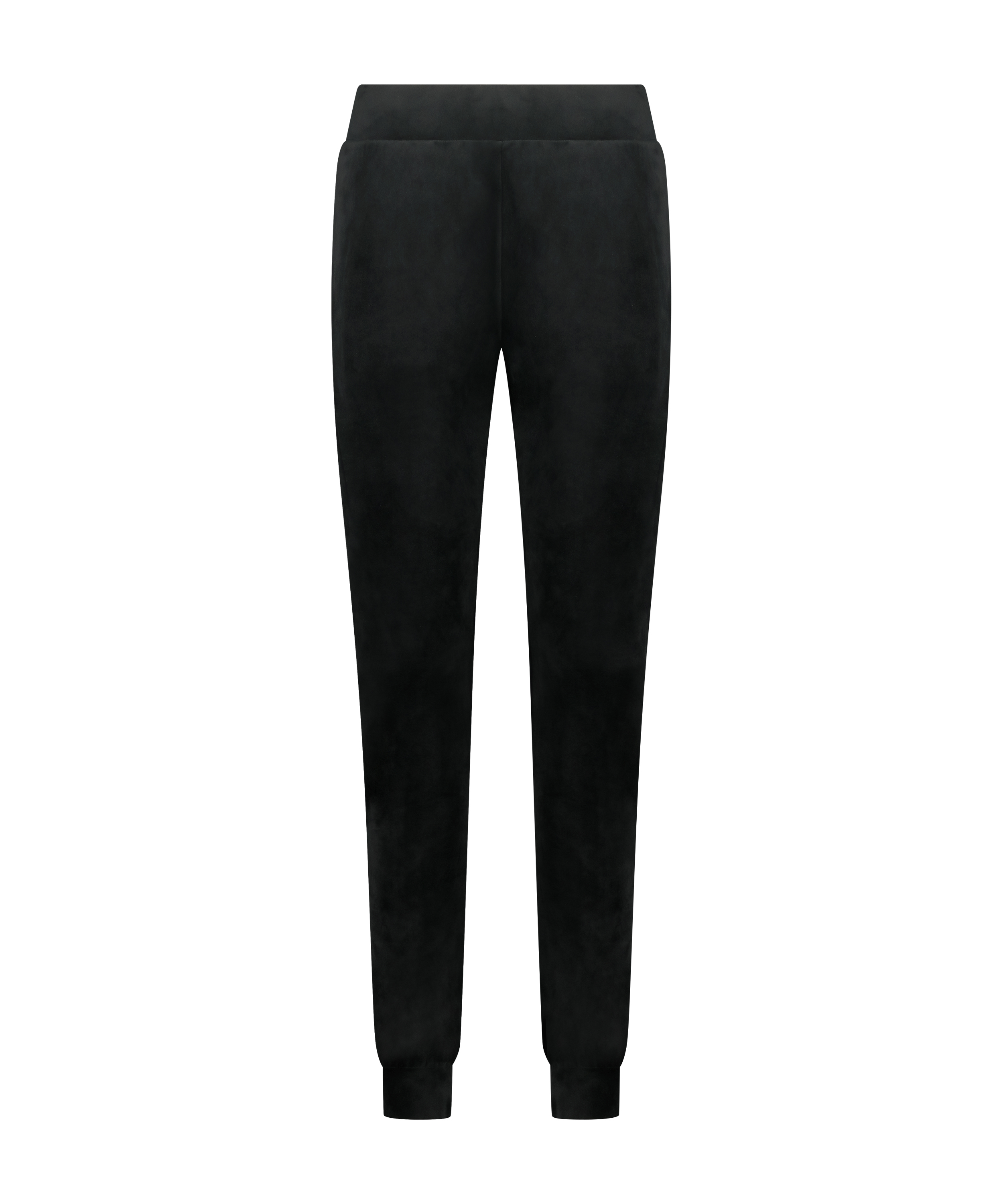 Petite Velours Jogging Bottoms, Black, main