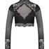 Cynthia long-sleeved bralette, Black