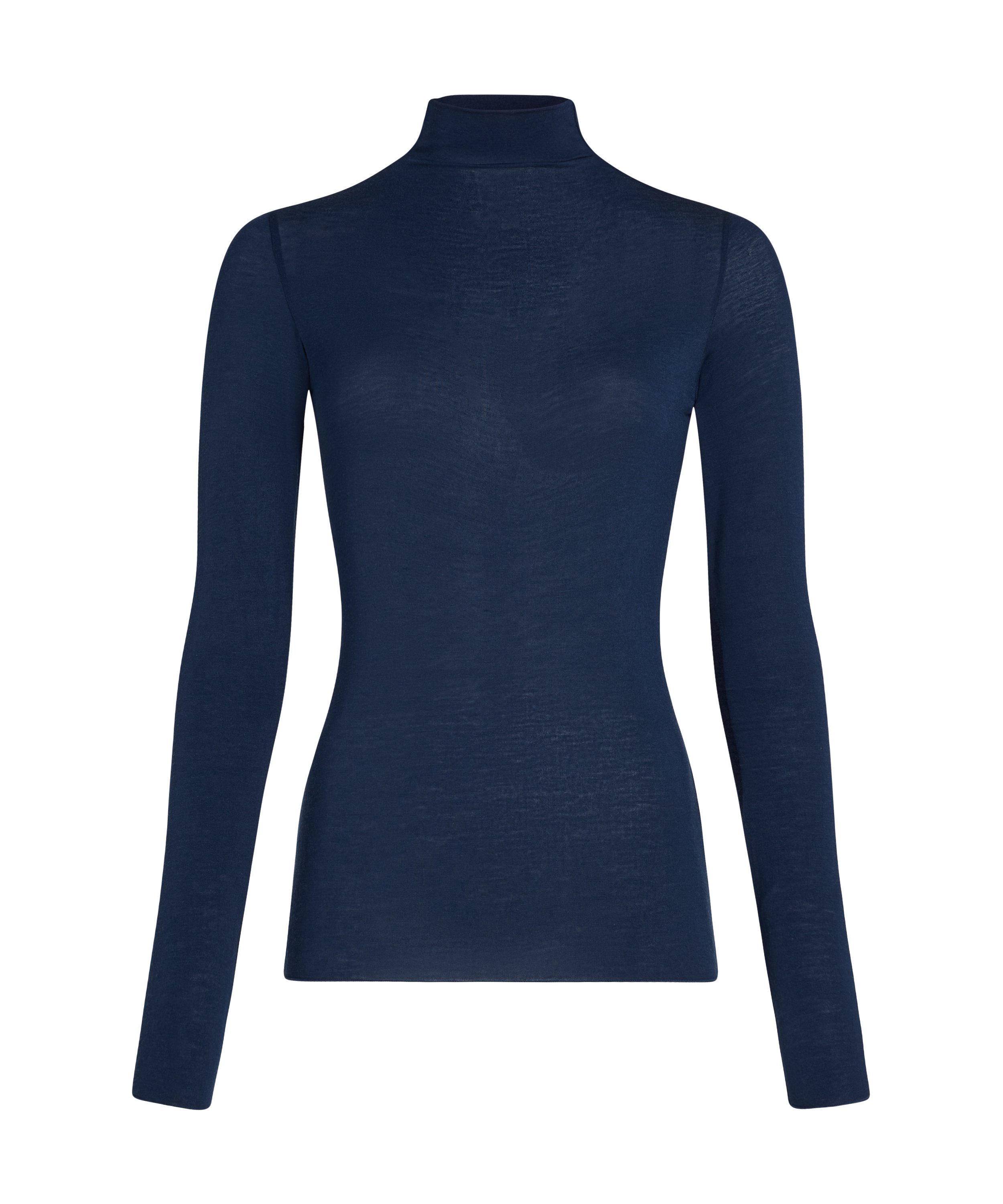 super soft Turtleneck shirt with Cashmere, Blue, main
