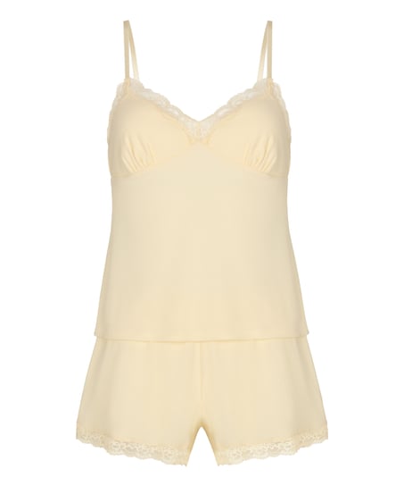 Pyjama Set Jersey Lace, Yellow