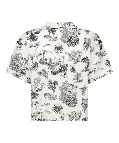 Jacket Short Sleeves Woven, White