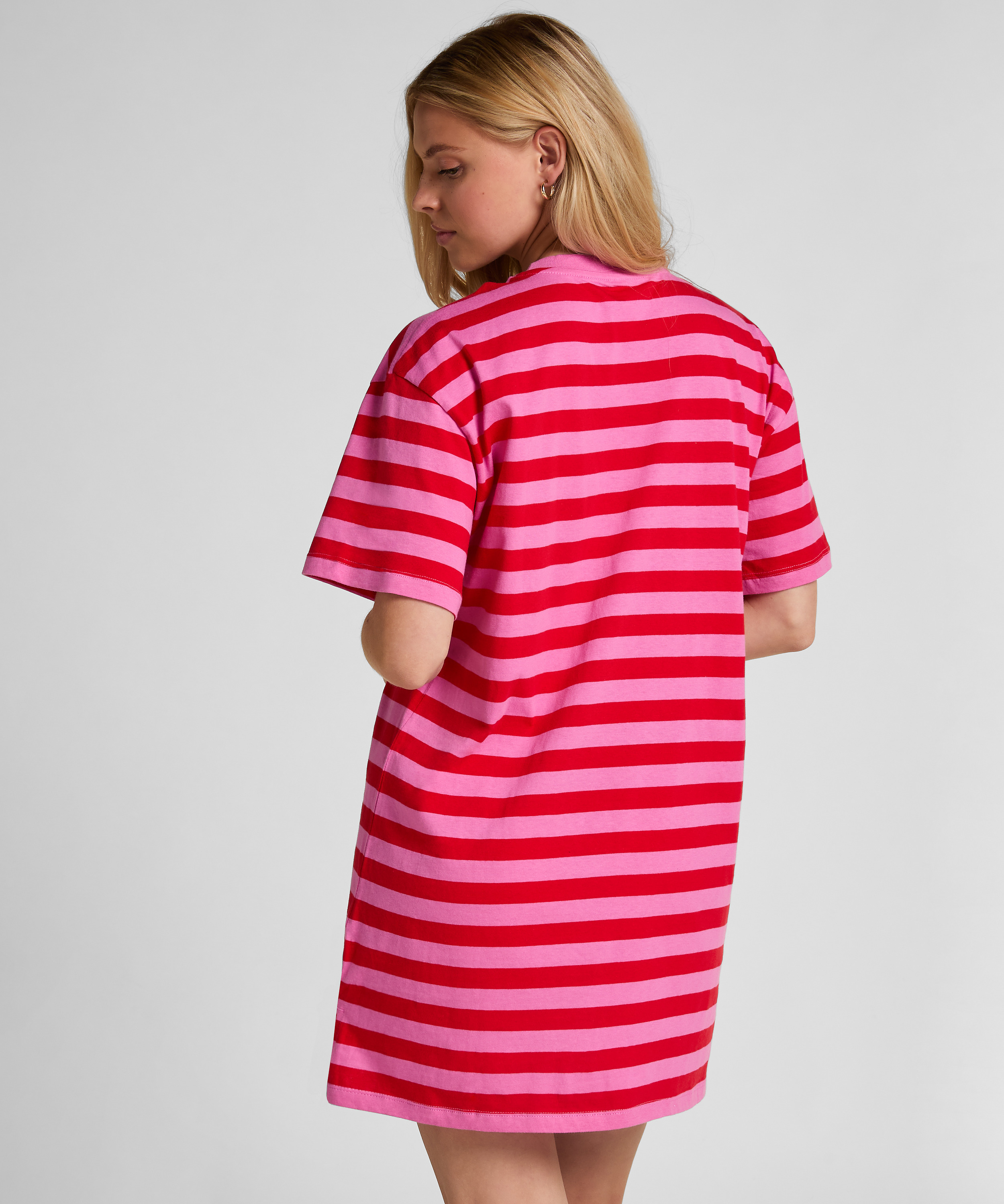 Round Neck Nightshirt, Pink, main