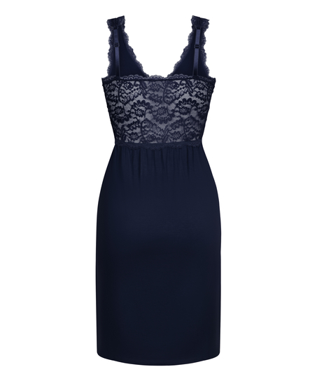 Nora Lace Slip Dress, Blue