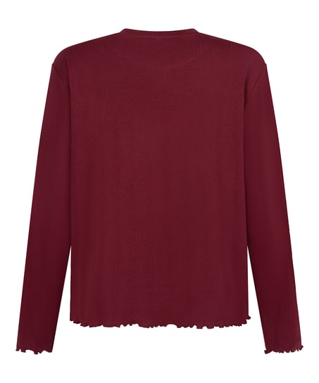 Pyjama Top Loose Pointelle, Red