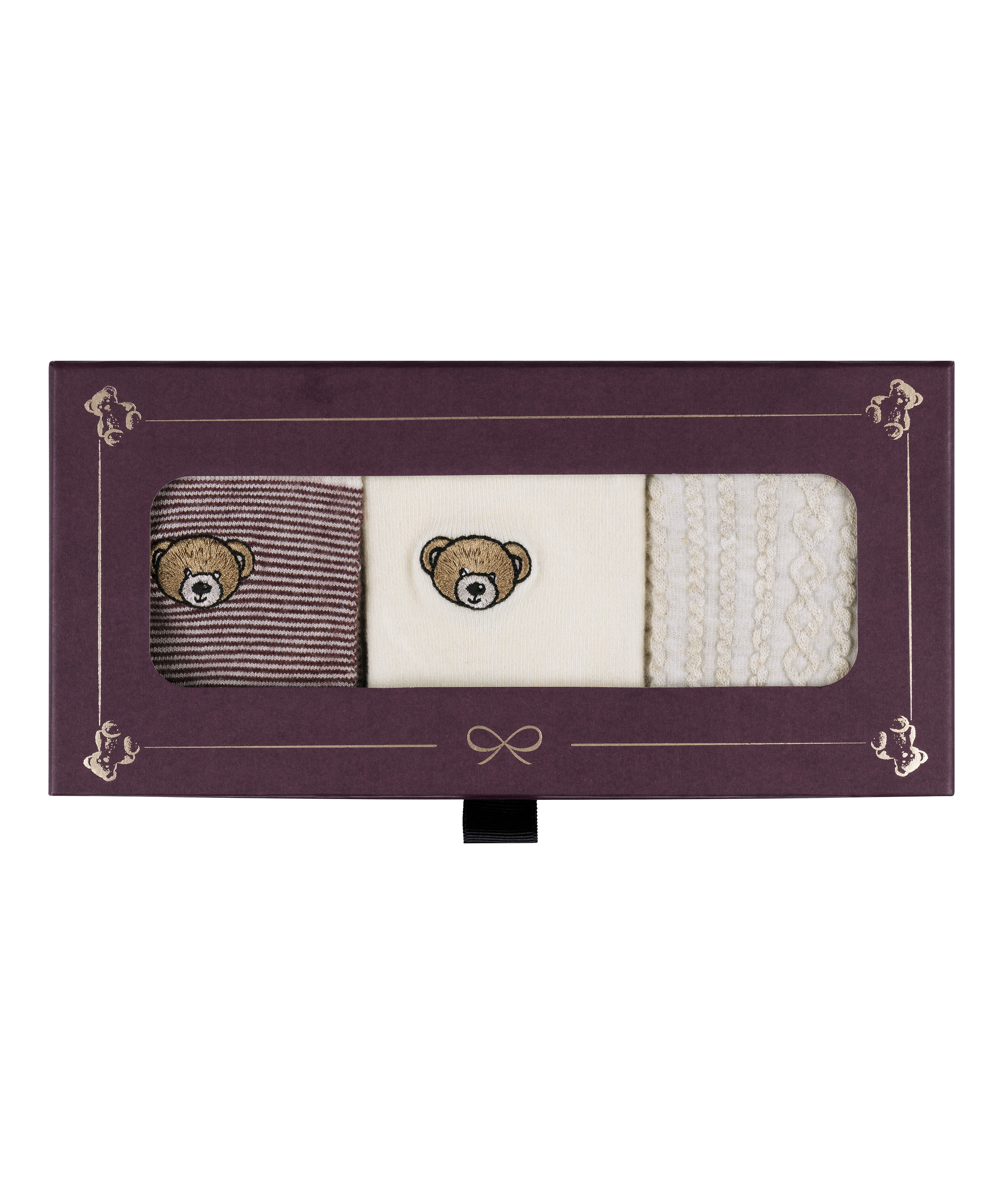 3 pack Giftpack Socks, White, main