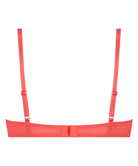 Cherry Padded Underwired Push-Up Bra, Pink