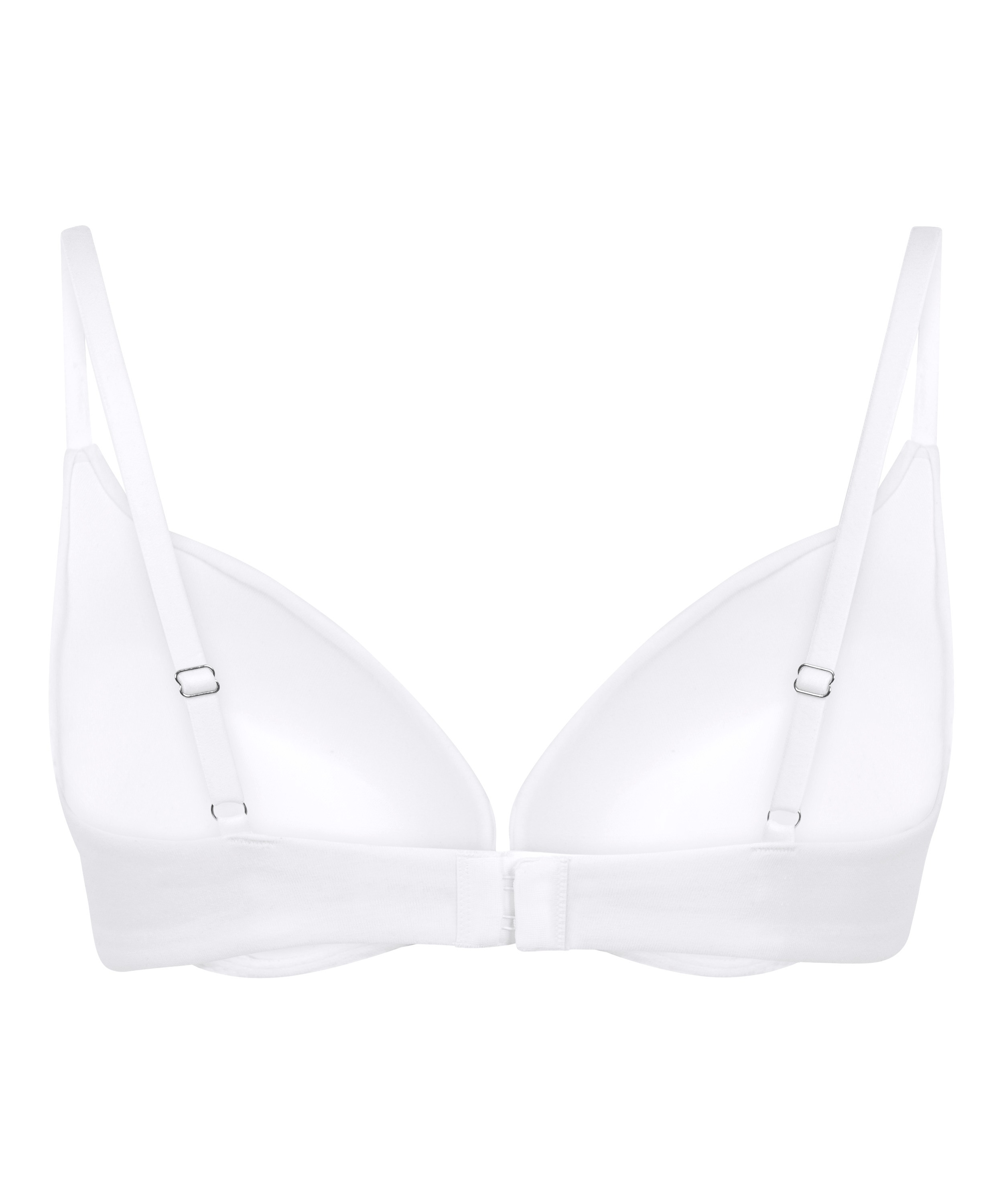 Cotton Padded Underwired Push-Up Bra, White, main