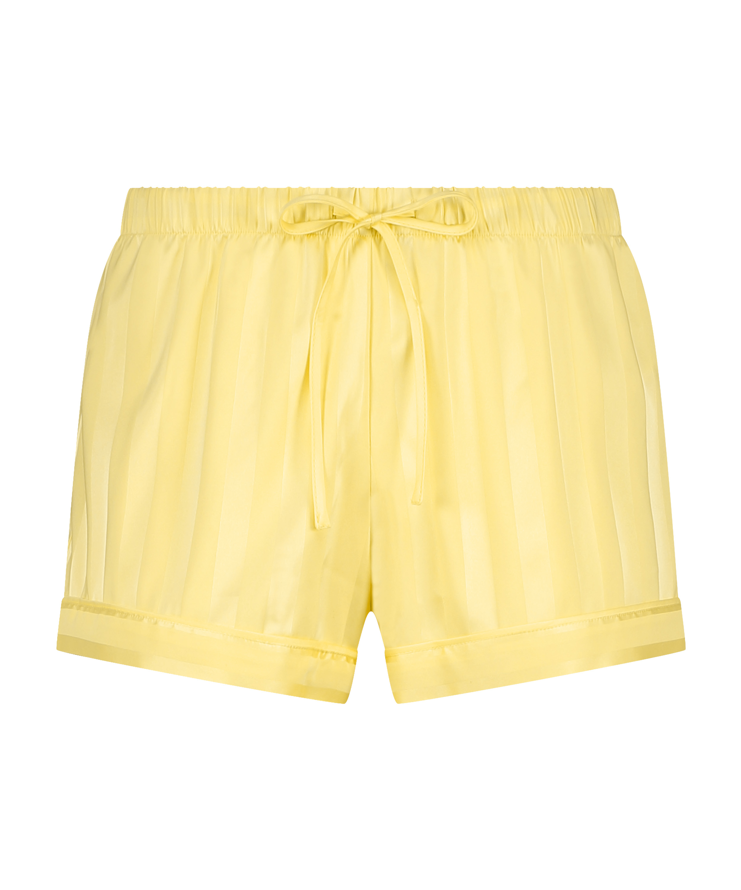 Satin pyjama shorts, Yellow, main