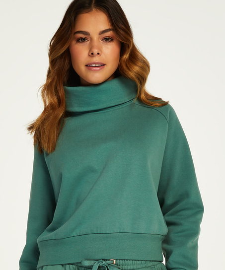 Funnel Neck Sweater, Green