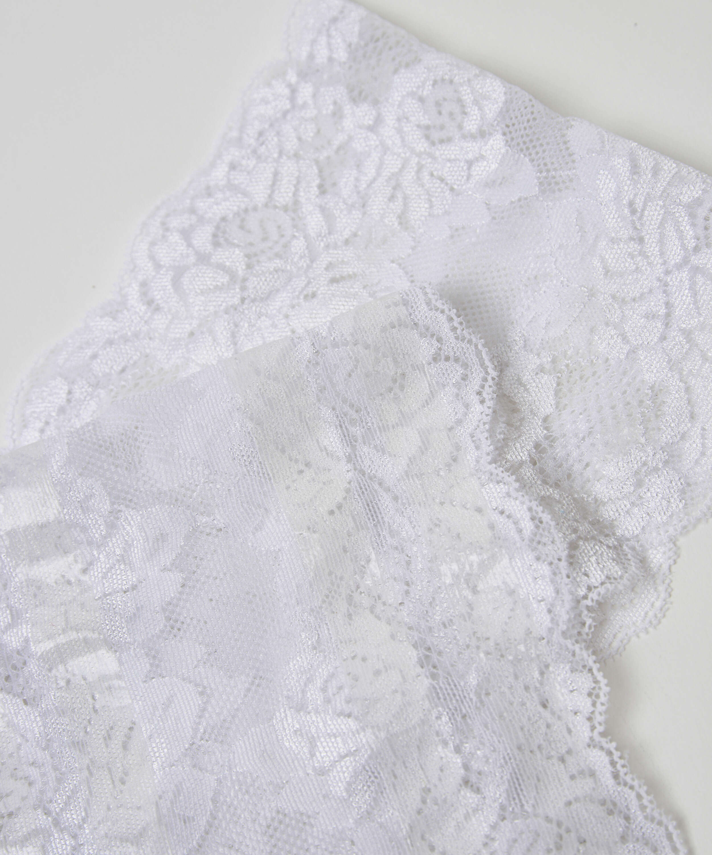 Lace thigh bands, White, main