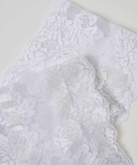 Lace thigh bands, White
