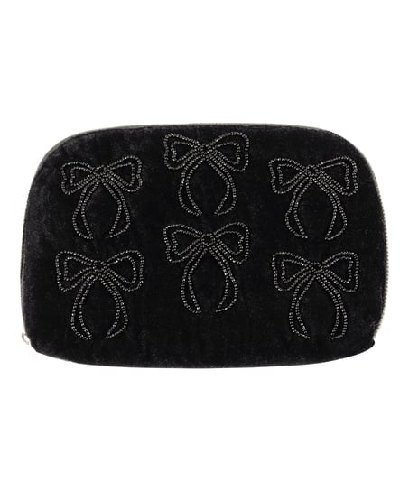 Bow Make-Up Bag, Black